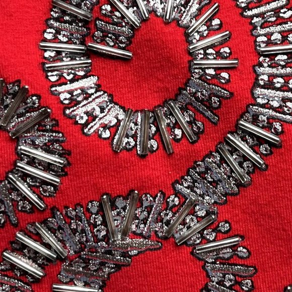 Ruby Rd, red tunic top, size L - Picture 3 of 4